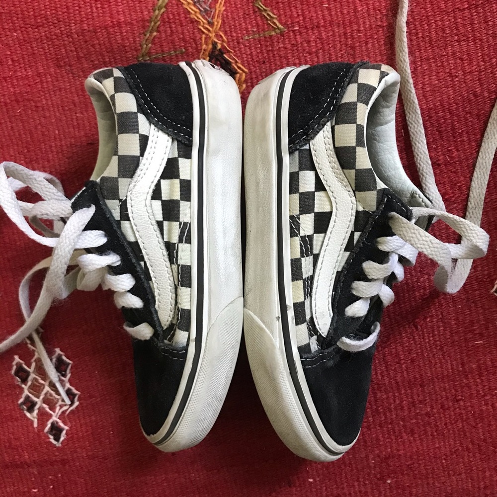 KIDS old skool checkered vans!